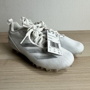 Adidas Adizero Spark Football Cleats Youth 2 White Gray Athletic Lace‎ Up ID1467